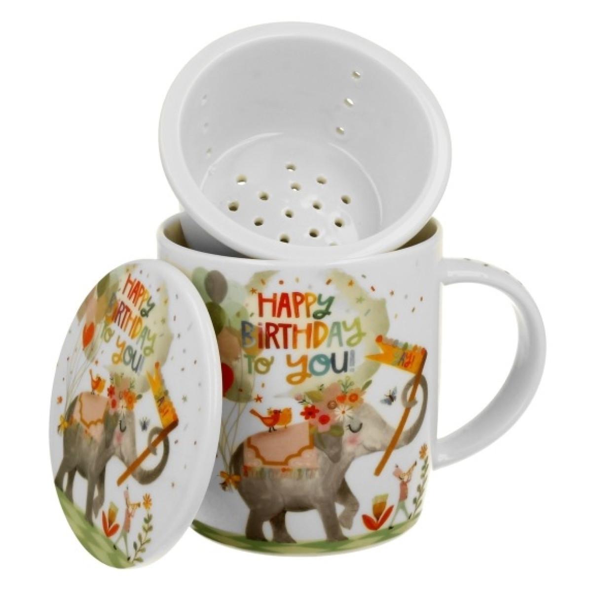 Šolja sa infuzerom HAPPY BIRTHDAY 