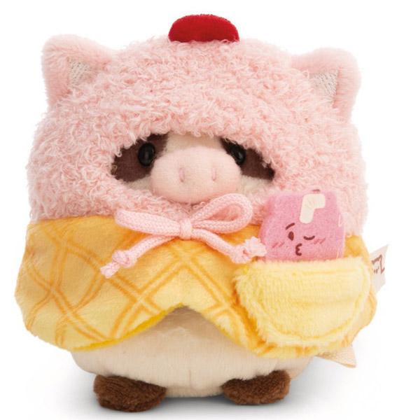 Plišana igračka KRAVA MOONA u kostimu sladoleda 8cm MYMOCHI 