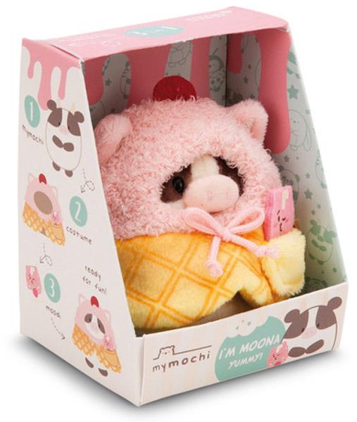 Plišana igračka KRAVA MOONA u kostimu sladoleda 8cm MYMOCHI 