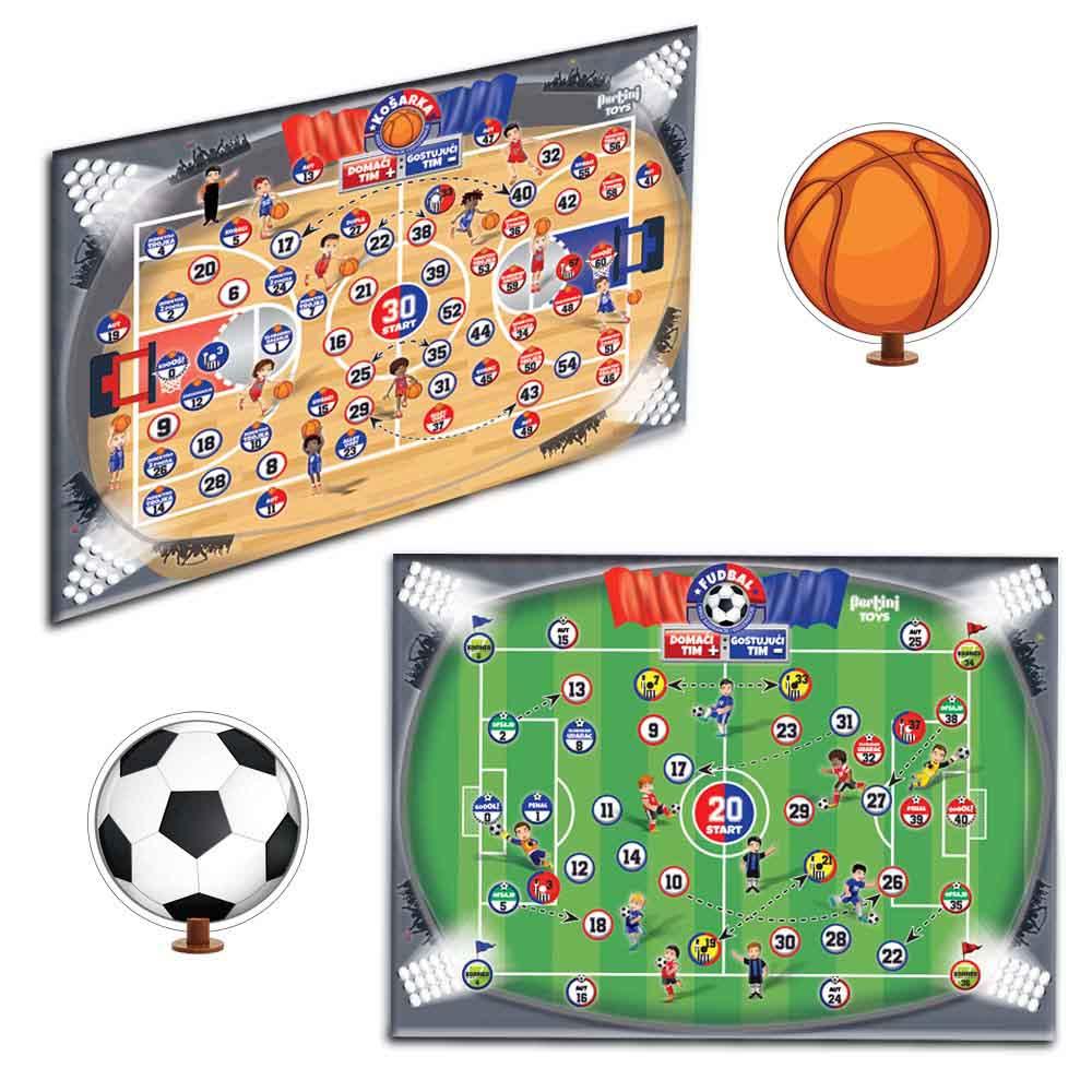 Društvena igra FUDBAL I KOŠARKA KROZ SABIRANJE I ODUZIMANJE 