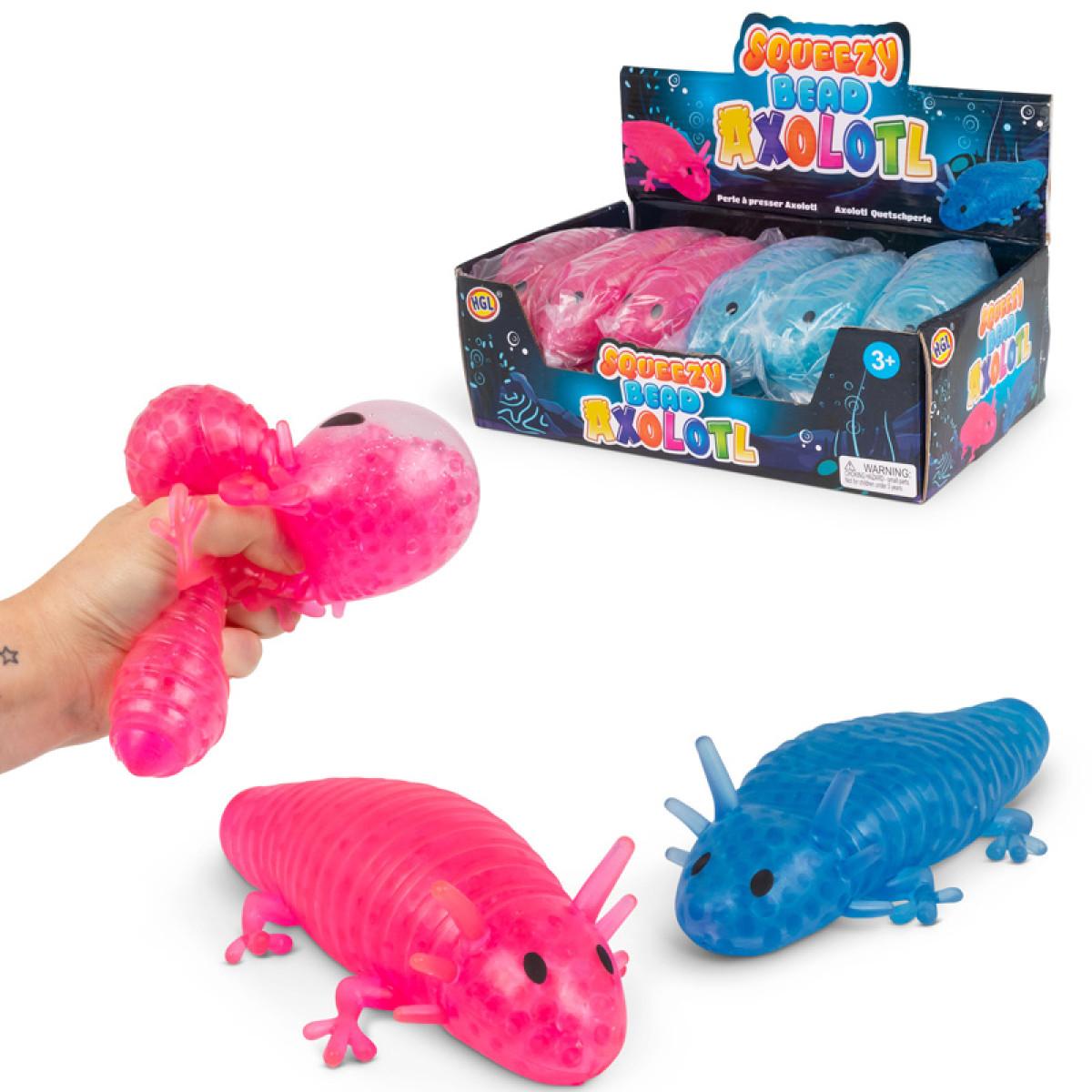 Antistres igračka GNJECAVI AKSOLOTL - DVE BOJE 