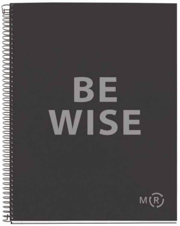 Notes BE WISE ECO ANTHRACITE A4 tačkice 
