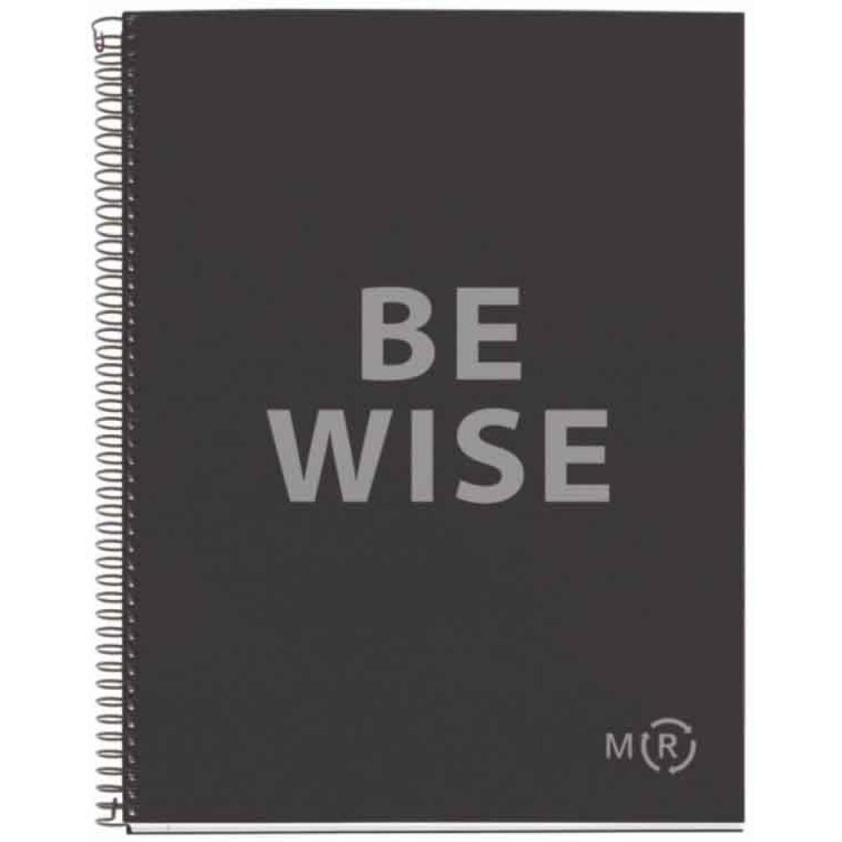 Notes BE WISE ECO ANTHRACITE A4 tačkice 