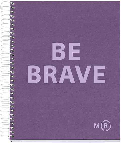 Notes BE BRAVE ECO AMETHYST A5 kvadratići 