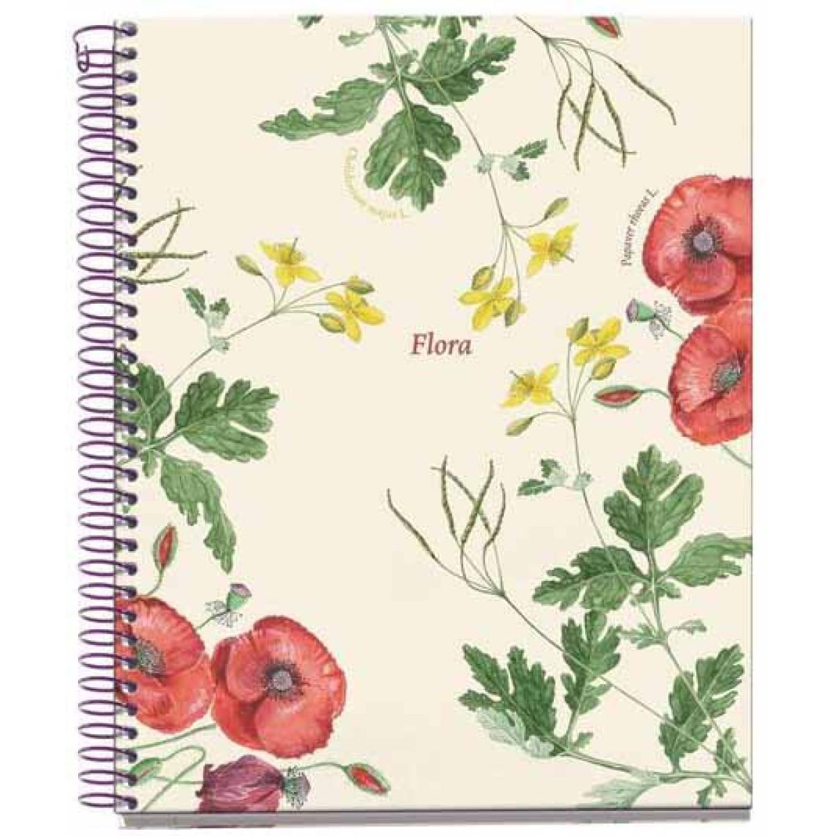 MIQUELRIUS notes A5 AMAPOLA BOTANICAL FLORA kvadratići 