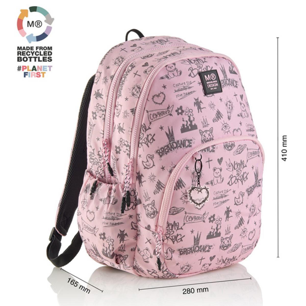 MIQUELRIUS školski ranac NOTBORING PINK 