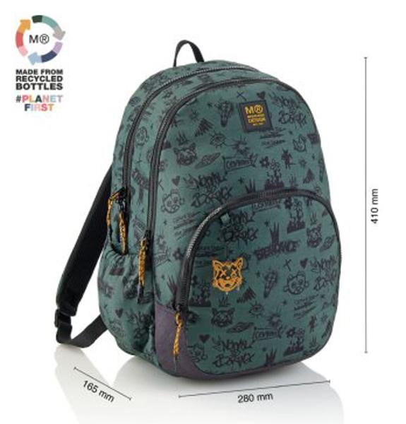 MIQUELRIUS školski ranac NOTBORING GREEN 