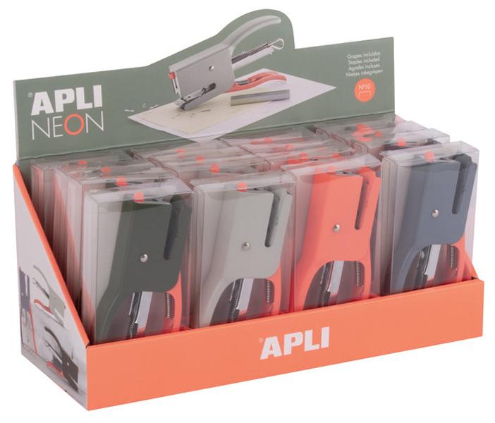 Heftalica NEON GREEN / GREY / CORAL / BLUE 