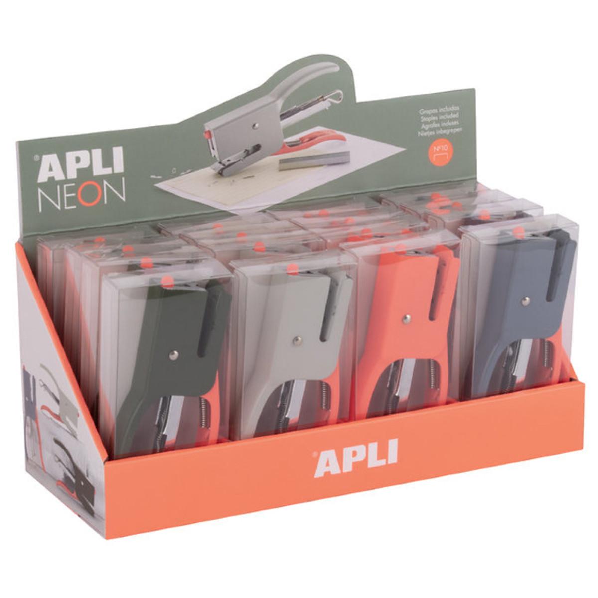 Heftalica NEON GREEN / GREY / CORAL / BLUE 