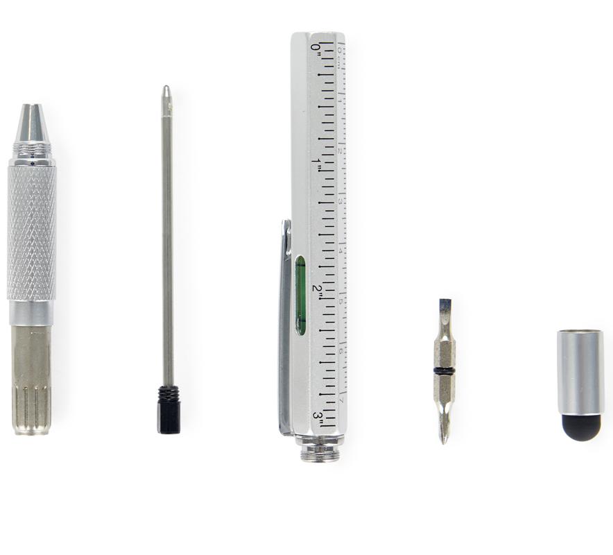 Multifunkcionalna olovka THE ARCHITECT - SREBRNA 