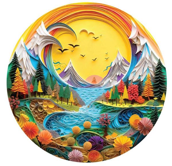Okrugle puzzle PEJZAŽ 570kom 
