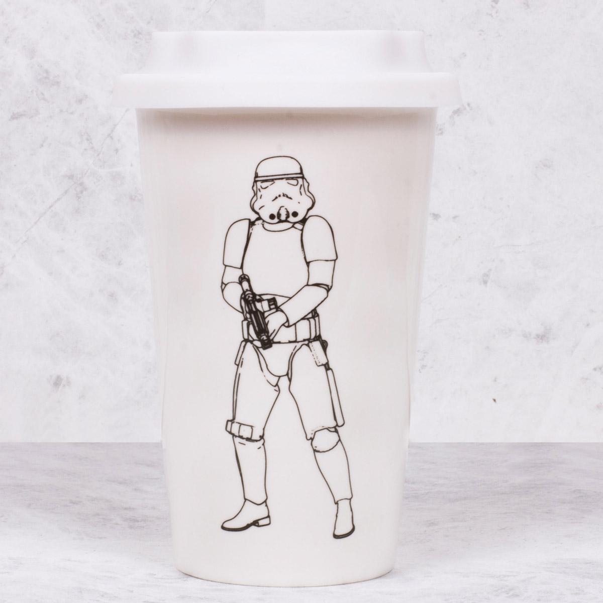 Keramička putna šolja STORMTROOPER - bela 