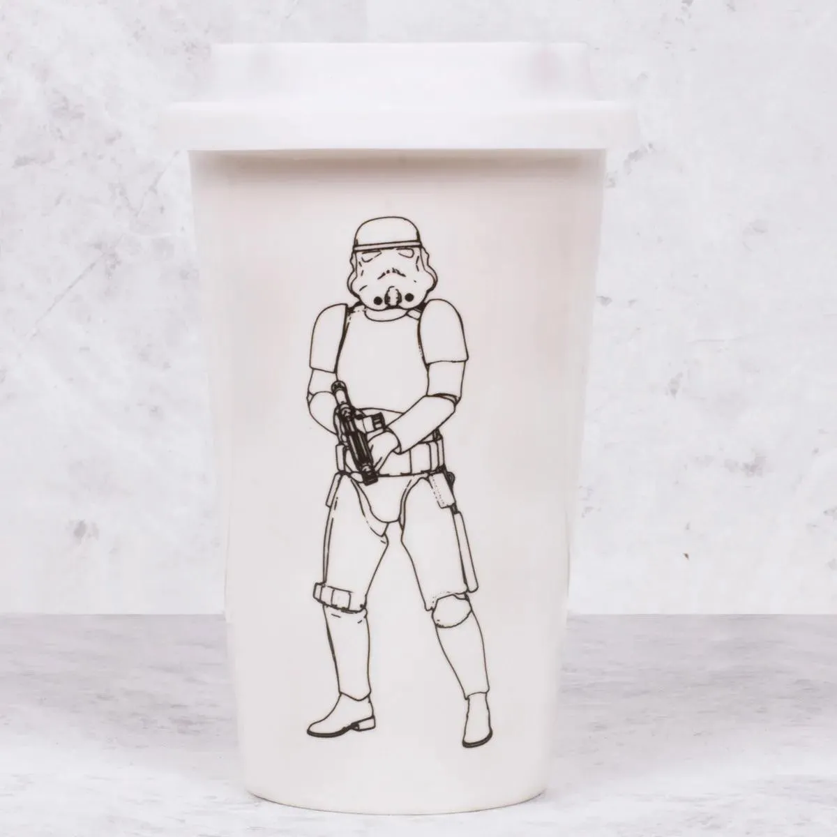 Keramička putna šolja STORMTROOPER - bela 