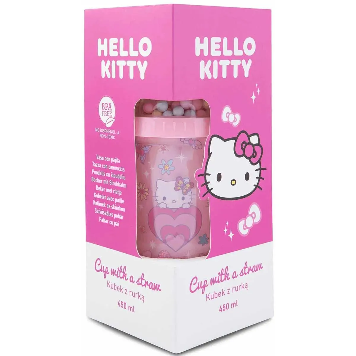 Putna šolja HELLO KITTY svetlo pink 