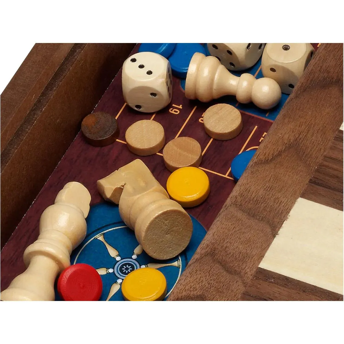 Set društvenih igara 5 u 1 (šah, tavle, dame guske, ne ljuti se čoveče) 