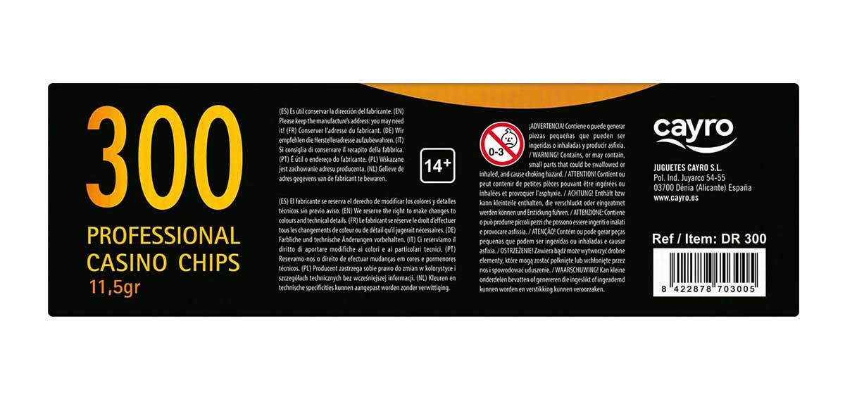 Poker set sa 300 profesionalnih žetona  11,5g 