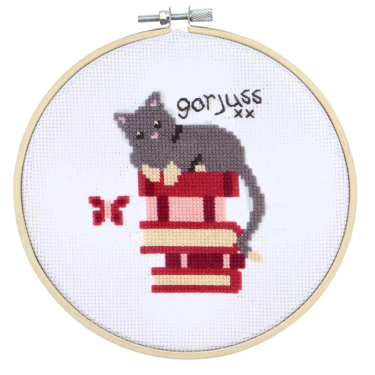 SANTORO GORJUSS kreativni set za vezenje MACA BIBLIOTEKARKA 