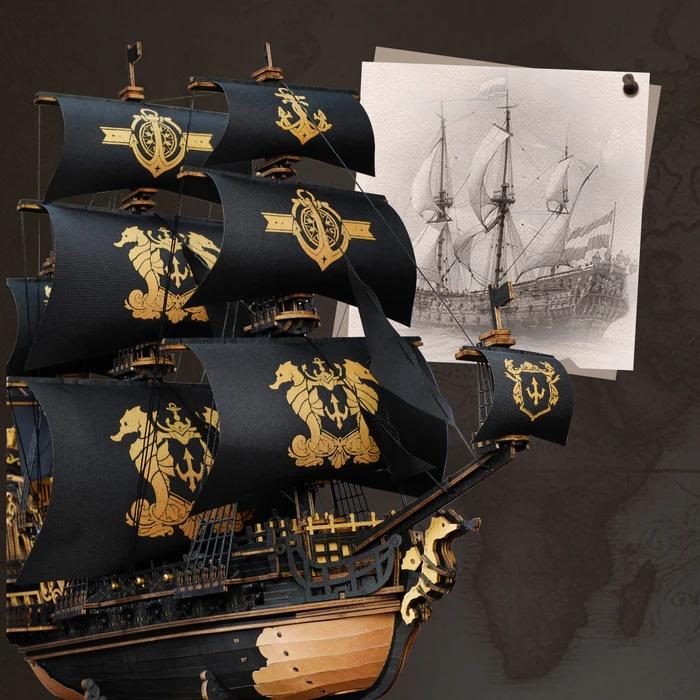 3D puzzle THE SEAHORSE BARQUE 