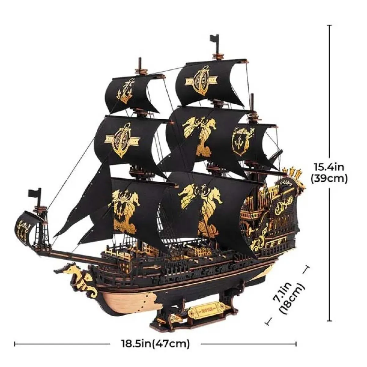 3D puzzle THE SEAHORSE BARQUE 