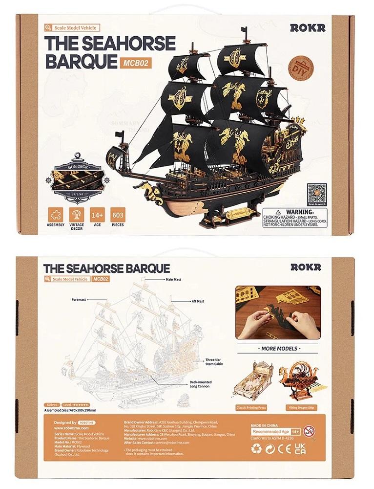 3D puzzle THE SEAHORSE BARQUE 